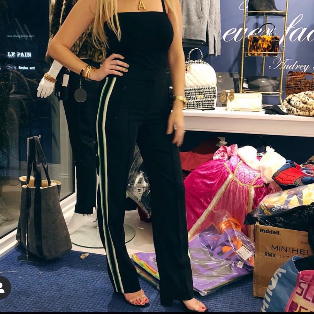 Current Air  black pants with stripes